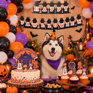 Pawlloween Dog Birthday Party Kit - SMALL | Birthday Decorations
